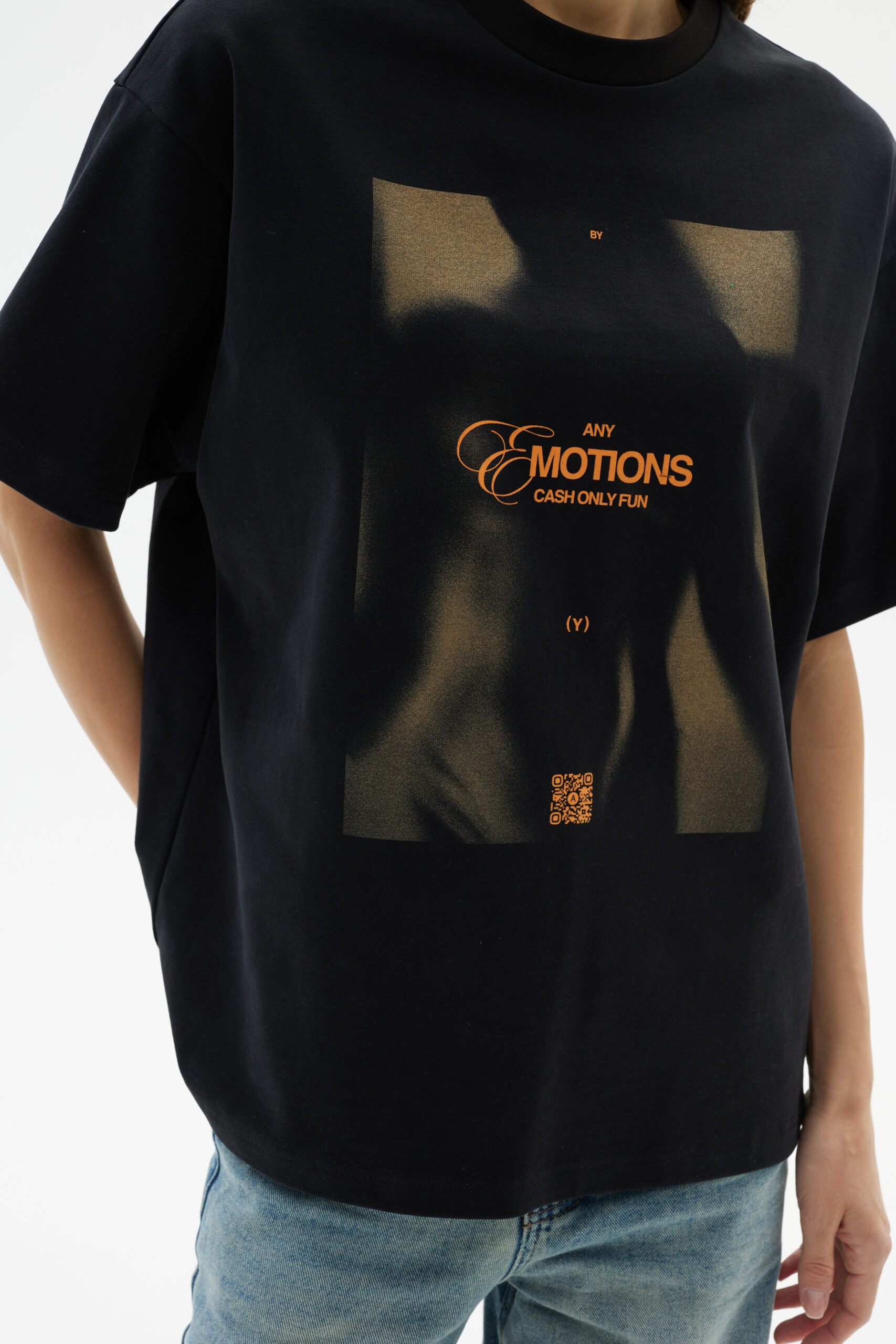 Футболка ANY Emotions Black Oversize